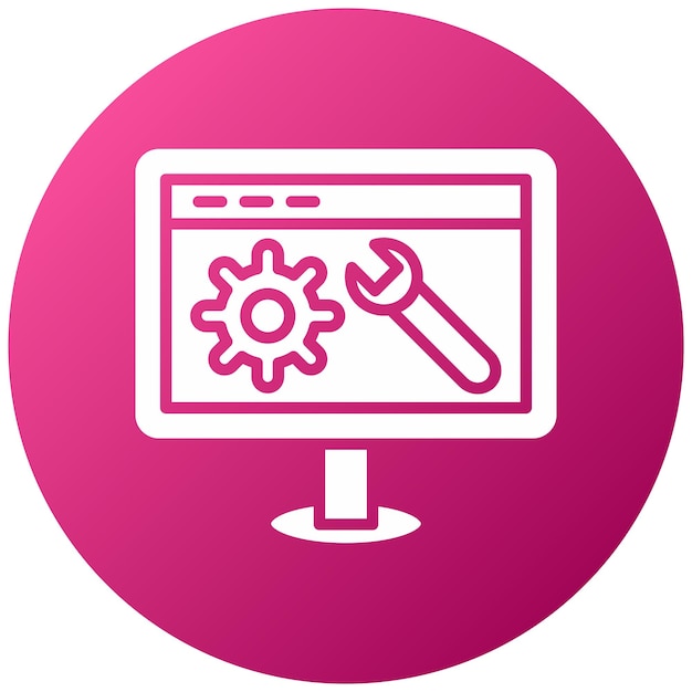Estilo de icono de optimización web de diseño vectorial