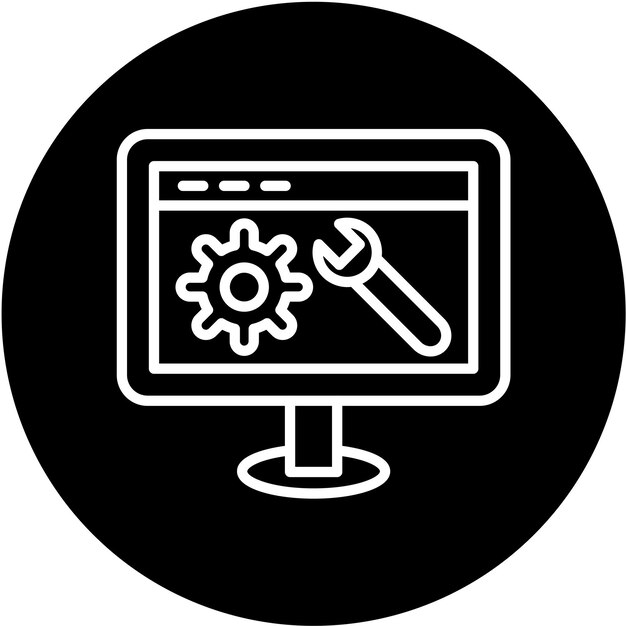 Estilo de icono de optimización web de diseño vectorial