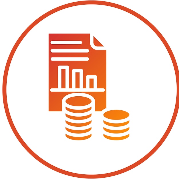 Estilo del icono del optimizador de impuestos de diseño vectorial
