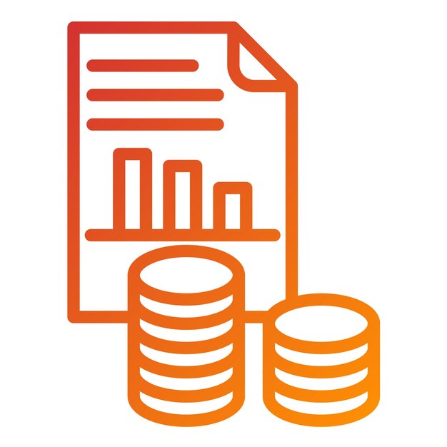 Estilo del icono del optimizador de impuestos de diseño vectorial