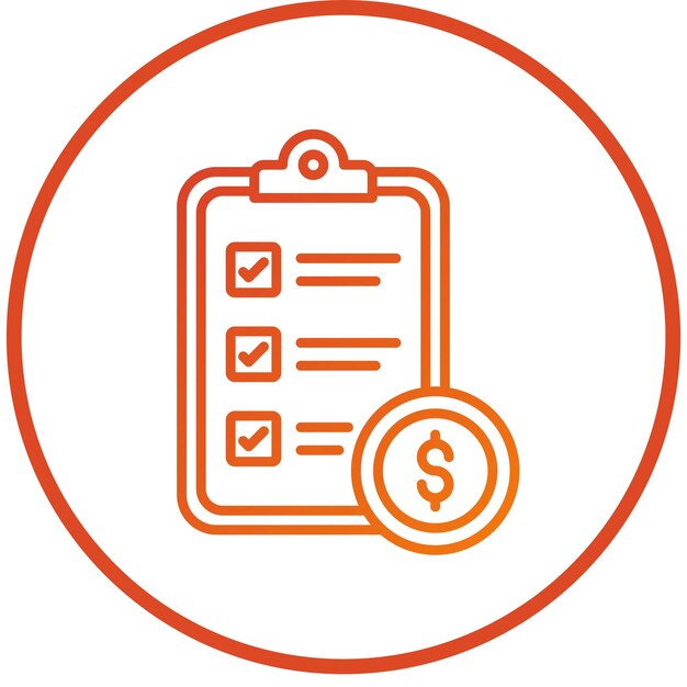 Estilo del icono de la orden de dinero