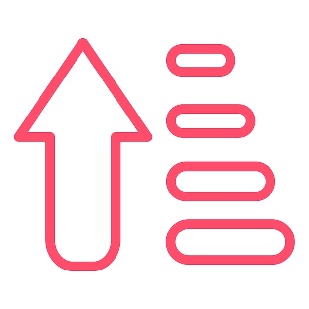 Estilo del icono de ordenamiento de diseño vectorial