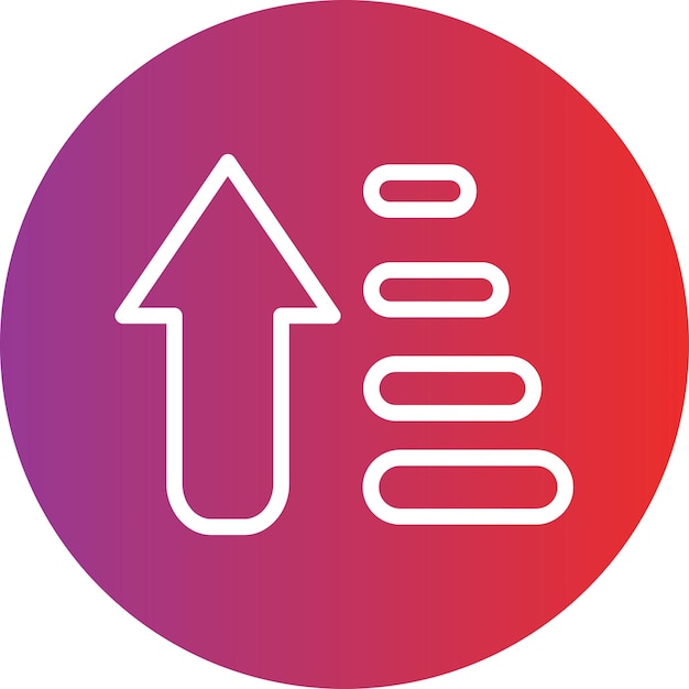 Estilo del icono de ordenamiento de diseño vectorial