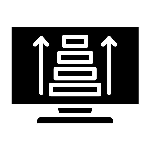 Estilo del icono de ordenamiento de diseño vectorial