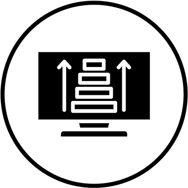 Estilo del icono de ordenamiento de diseño vectorial