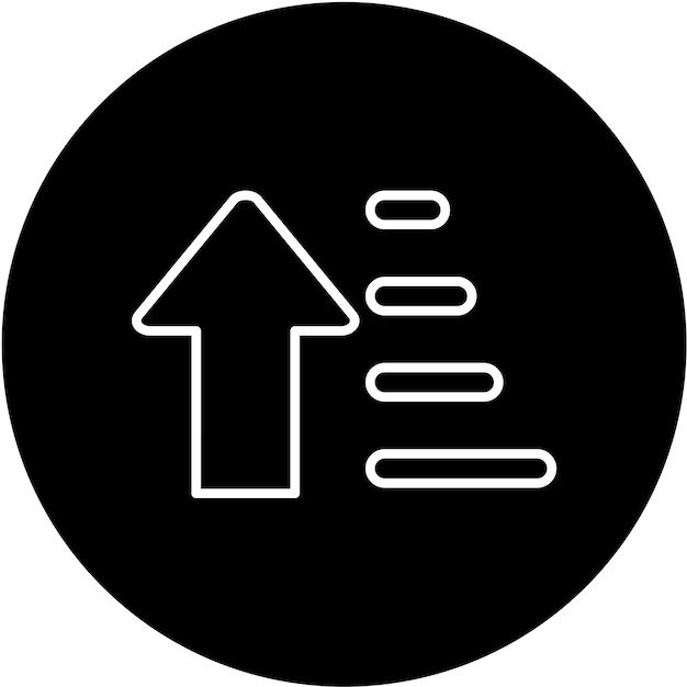 Estilo del icono de ordenamiento de diseño vectorial