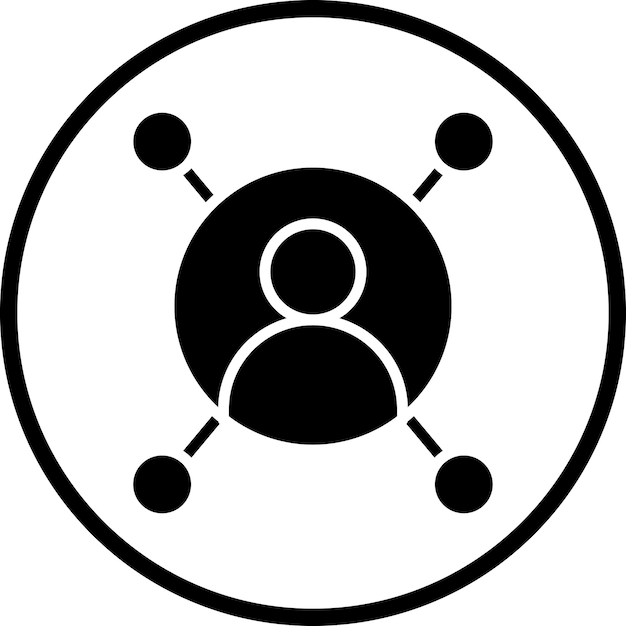 Estilo del icono de la organización de diseño vectorial