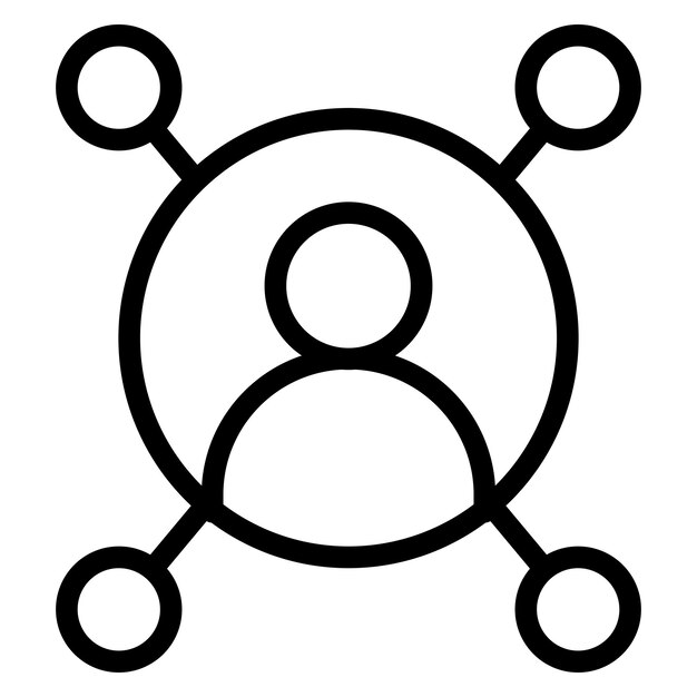 Estilo del icono de la organización de diseño vectorial