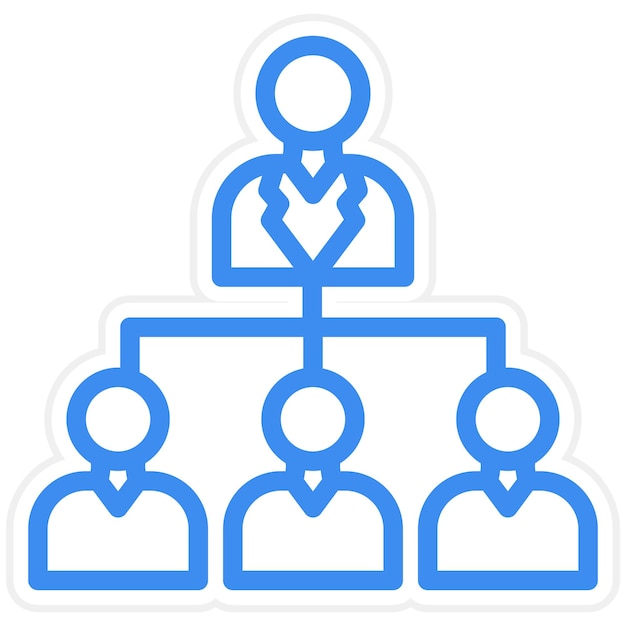 Estilo del icono de la organización de diseño vectorial