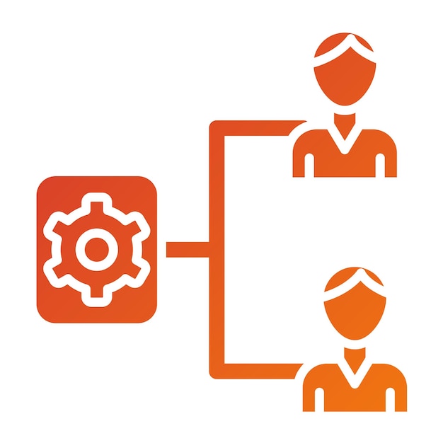 Estilo del icono de la organización de diseño vectorial