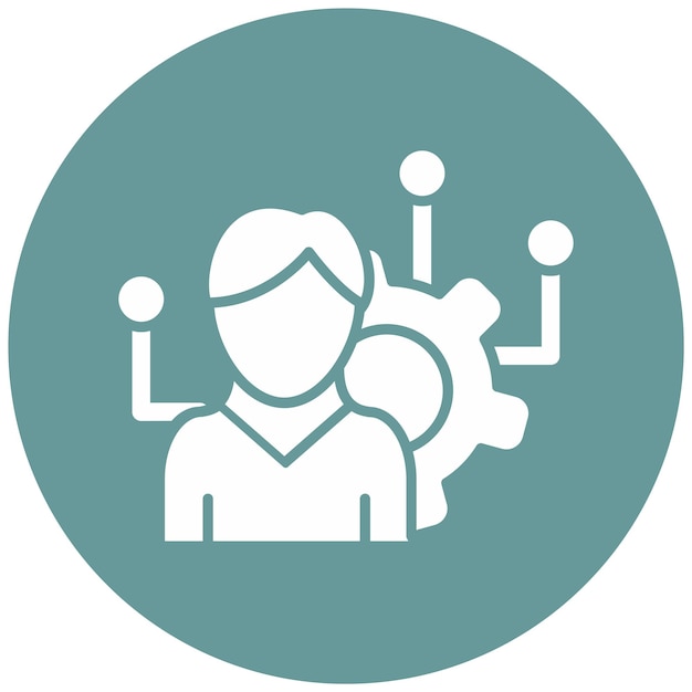 Estilo del icono de la organización de diseño vectorial