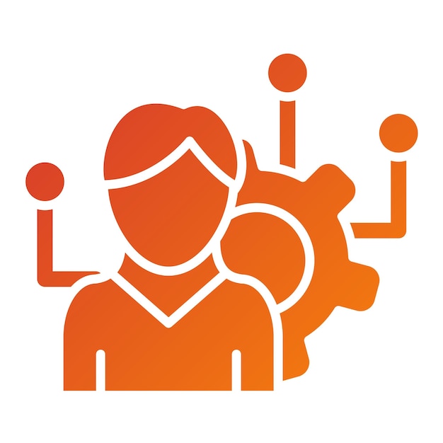 Estilo del icono de la organización de diseño vectorial