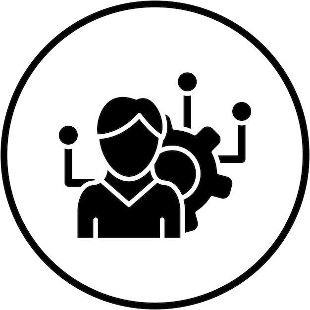 Estilo del icono de la organización de diseño vectorial