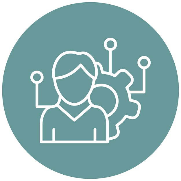 Estilo del icono de la organización de diseño vectorial
