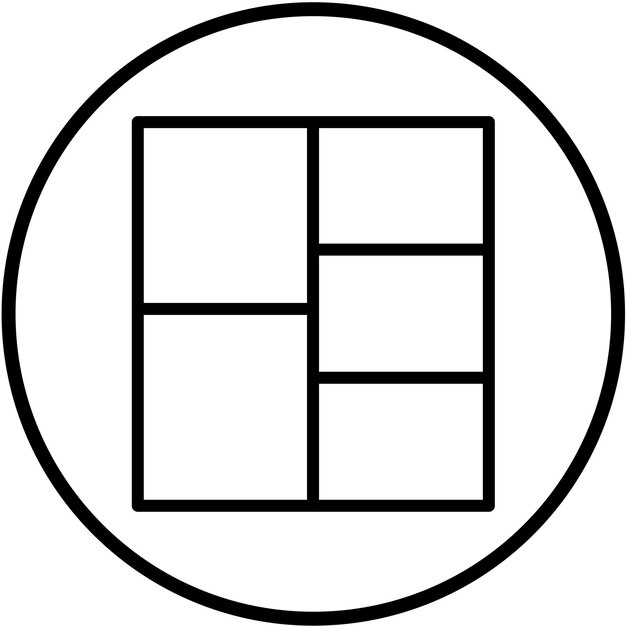 Estilo del icono del organizador de cubos de diseño vectorial