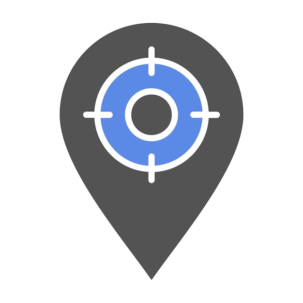 Estilo de icono de orientación geográfica de diseño vectorial