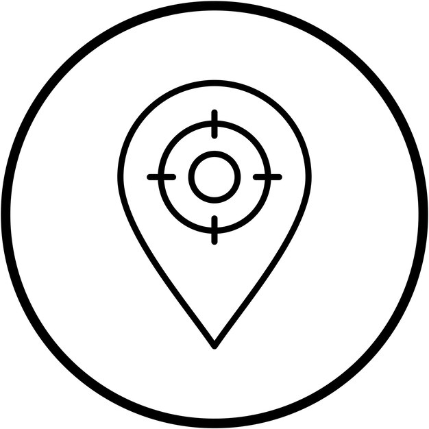 Estilo de icono de orientación geográfica de diseño vectorial