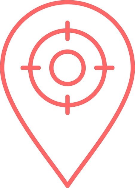 Estilo de icono de orientación geográfica de diseño vectorial