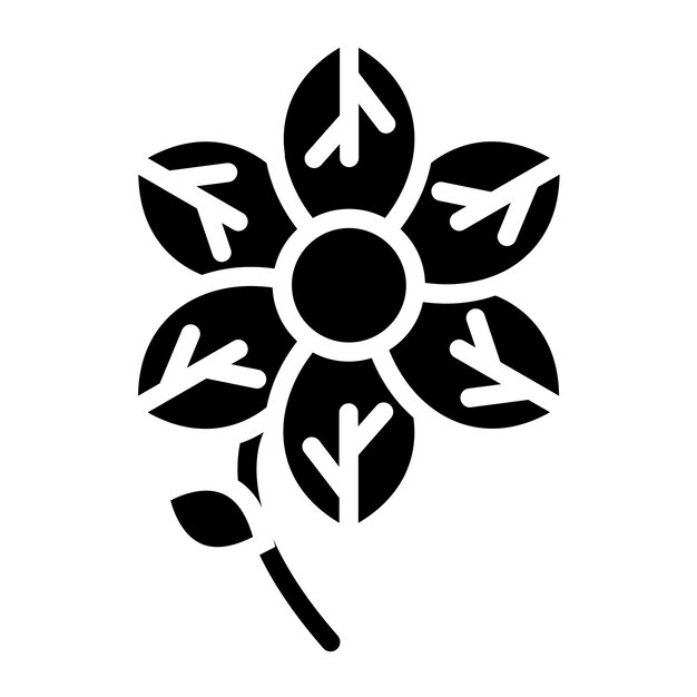 Estilo de icono de orquídea de diseño vectorial