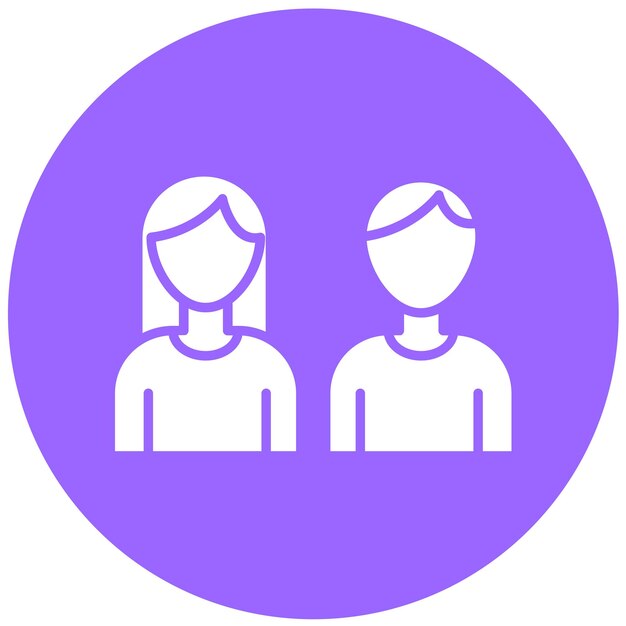 Estilo del icono de los padres del diseño vectorial