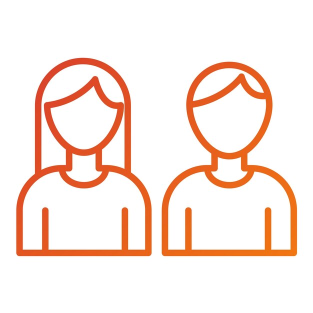 Estilo del icono de los padres del diseño vectorial