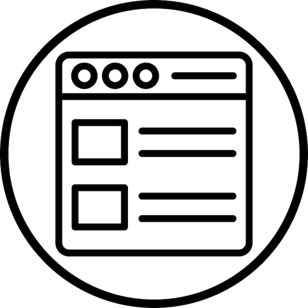 Estilo del icono de la página web de diseño vectorial