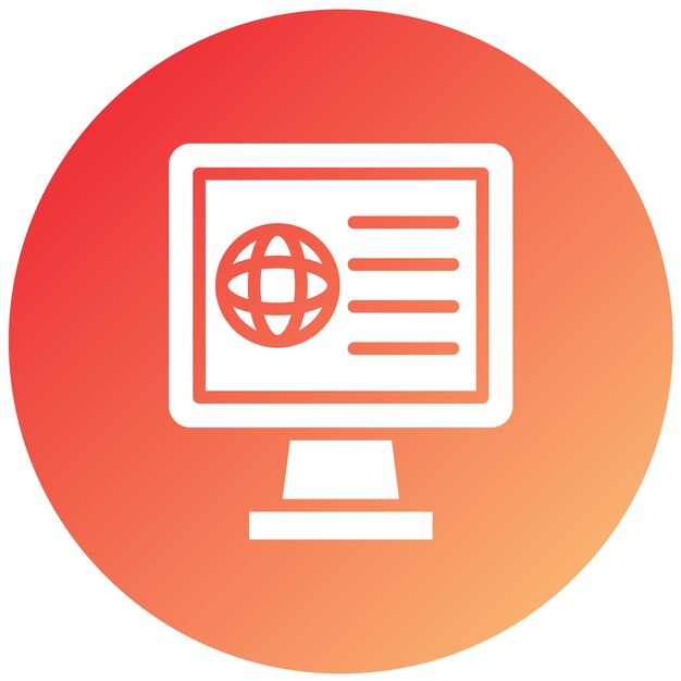 Estilo del icono de la página web de diseño vectorial