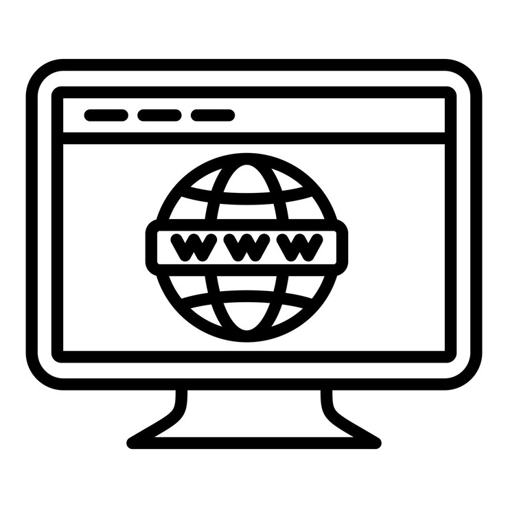 Vector estilo del icono de la página web de diseño vectorial