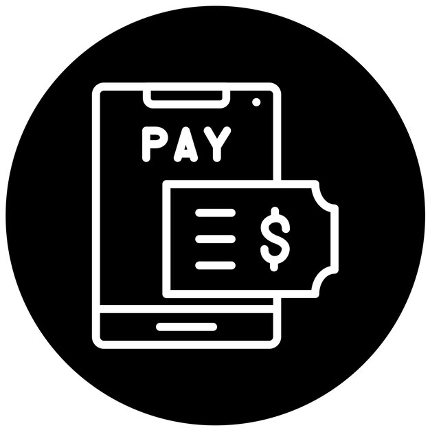 Estilo de icono de pago digital de diseño vectorial