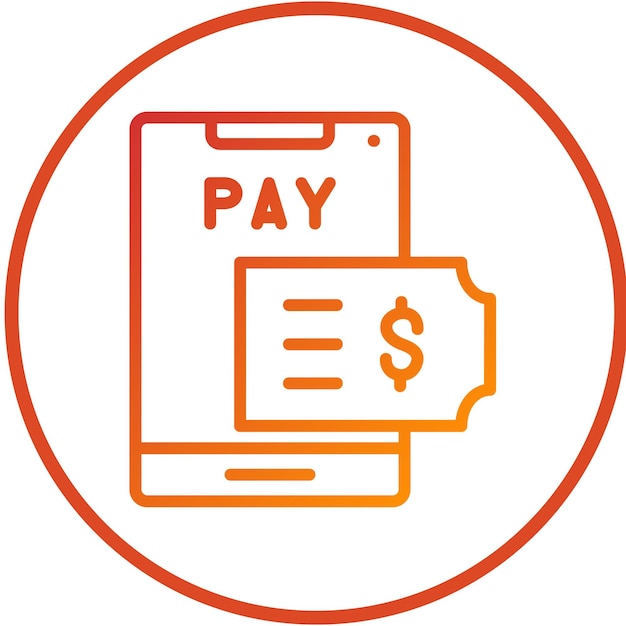 Estilo de icono de pago digital de diseño vectorial