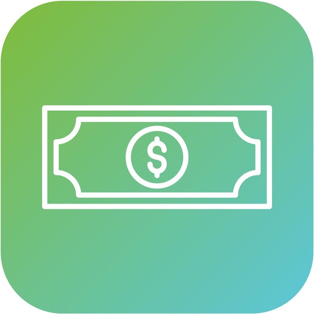 Estilo del icono de pago en efectivo de diseño vectorial