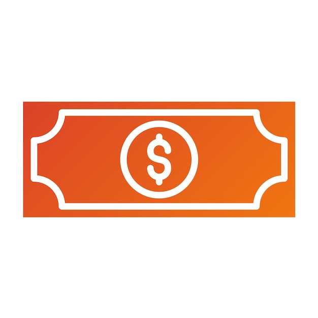 Estilo del icono de pago en efectivo de diseño vectorial