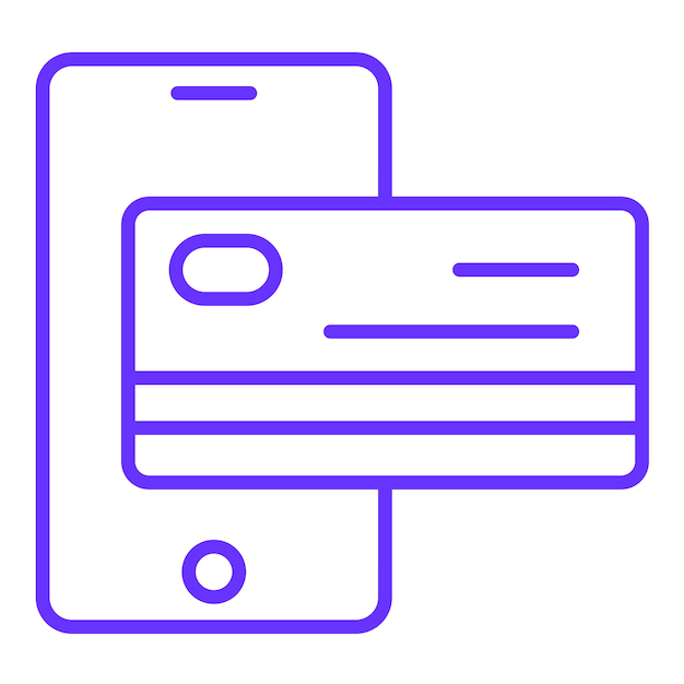 Estilo del icono de pago sin efectivo de diseño vectorial