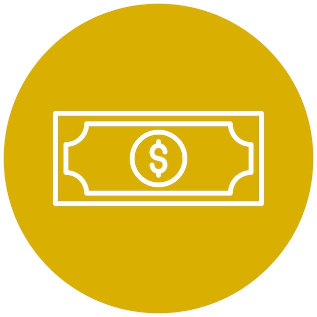Estilo del icono de pago en efectivo de diseño vectorial