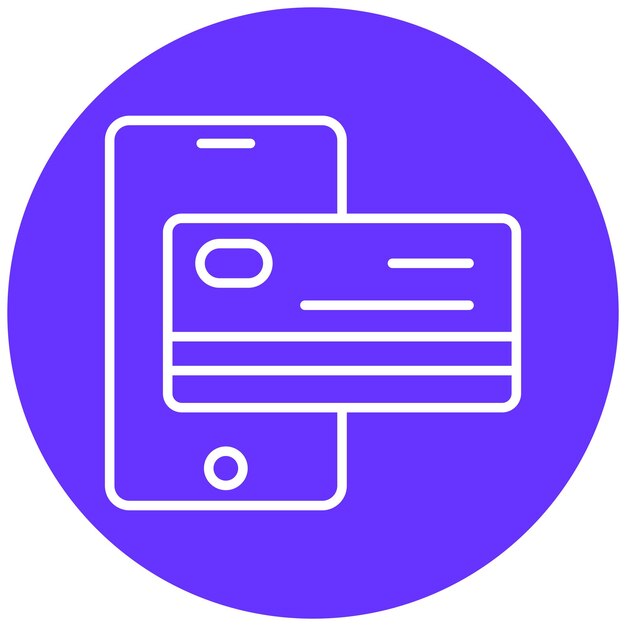 Estilo del icono de pago sin efectivo de diseño vectorial