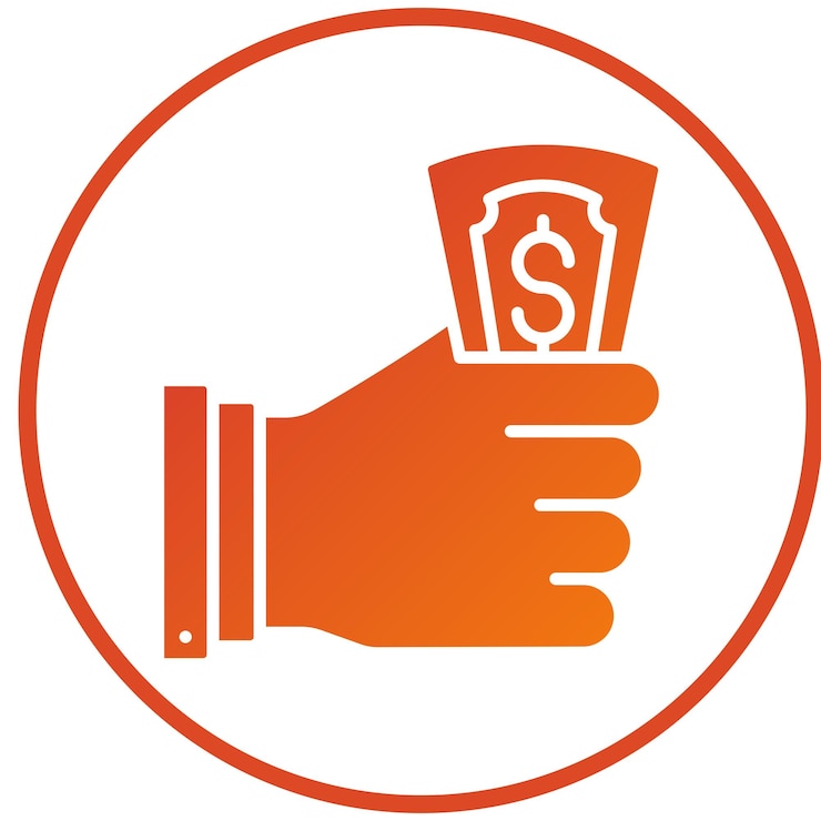 Vector estilo del icono de pago en la entrega