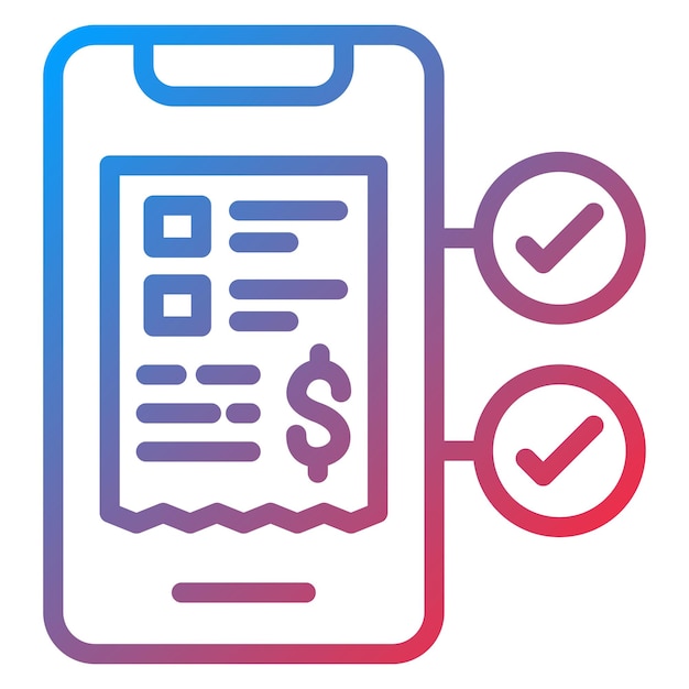 Estilo del icono de pago de la factura de diseño vectorial