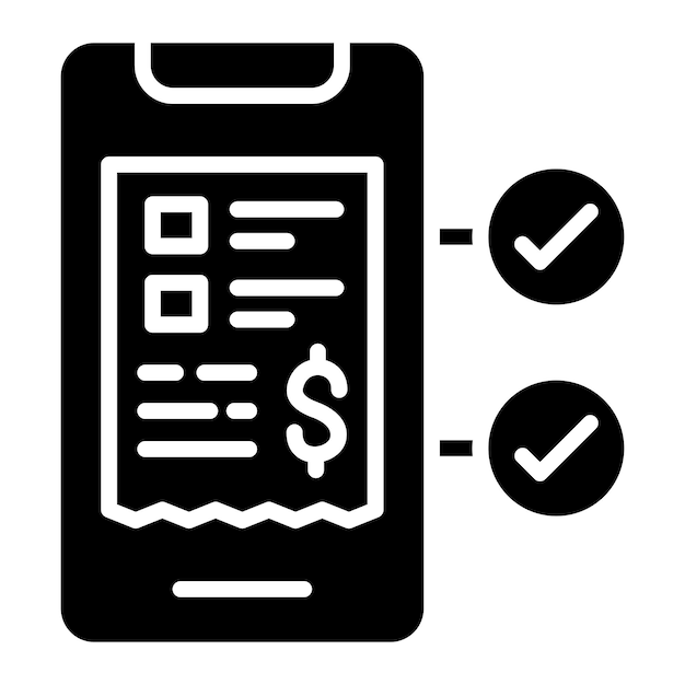 Estilo del icono de pago de la factura de diseño vectorial