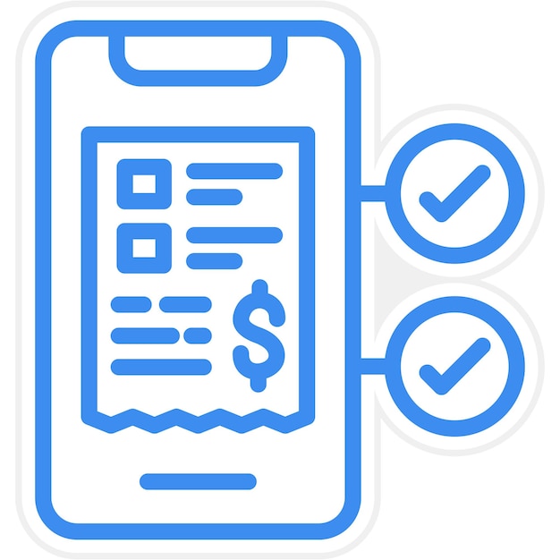 Estilo del icono de pago de la factura de diseño vectorial
