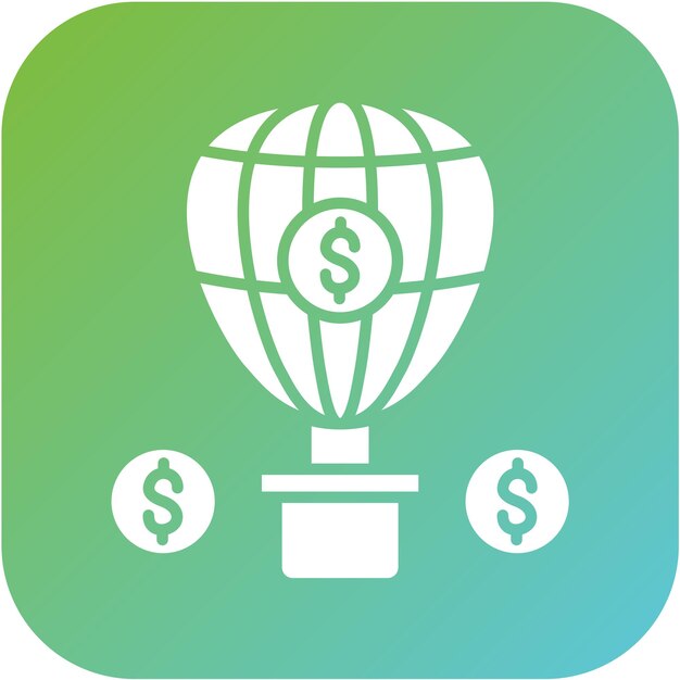 Estilo del icono de pago en globo