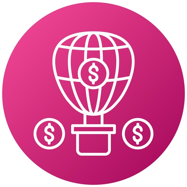 Estilo del icono de pago en globo