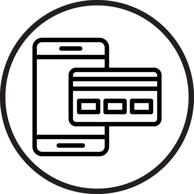 Estilo de icono de pago en línea de diseño vectorial