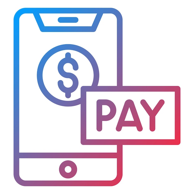 Estilo de icono de pago en línea de diseño vectorial
