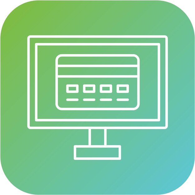 Estilo de icono de pago en línea de diseño vectorial