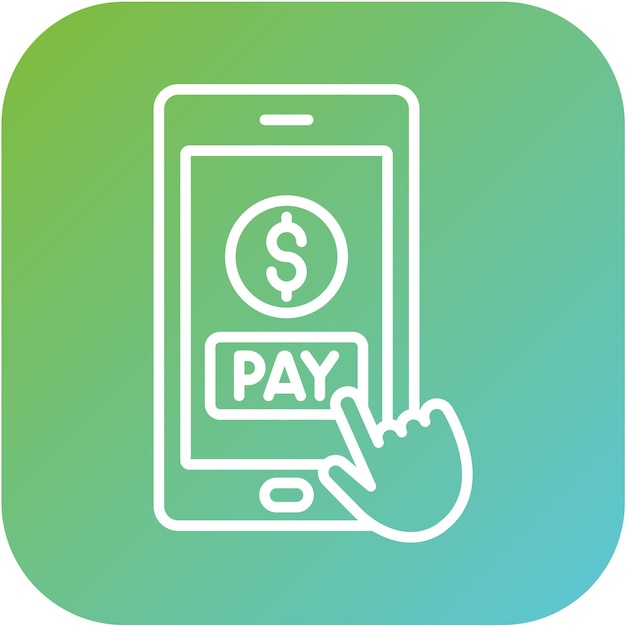 Estilo de icono de pago en línea de diseño vectorial