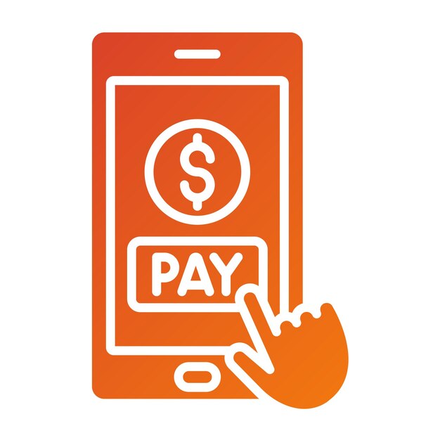 Estilo de icono de pago en línea de diseño vectorial
