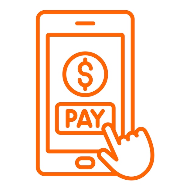 Estilo de icono de pago en línea de diseño vectorial