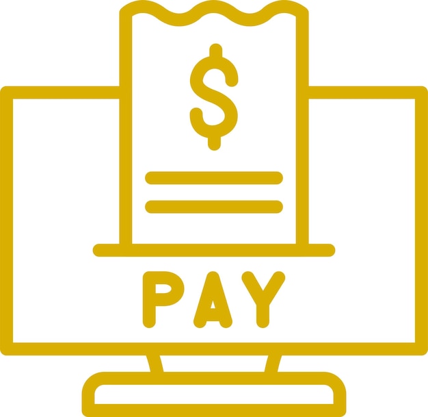 Estilo de icono de pago en línea de diseño vectorial
