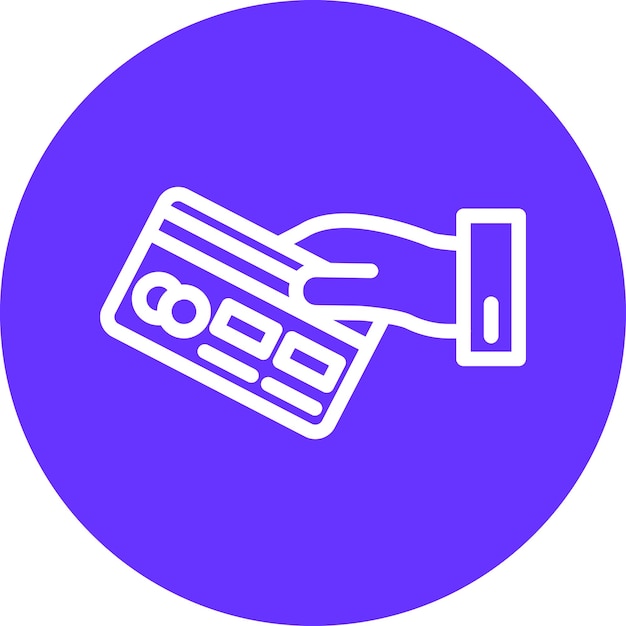 Estilo del icono de pago de la tarjeta de diseño vectorial