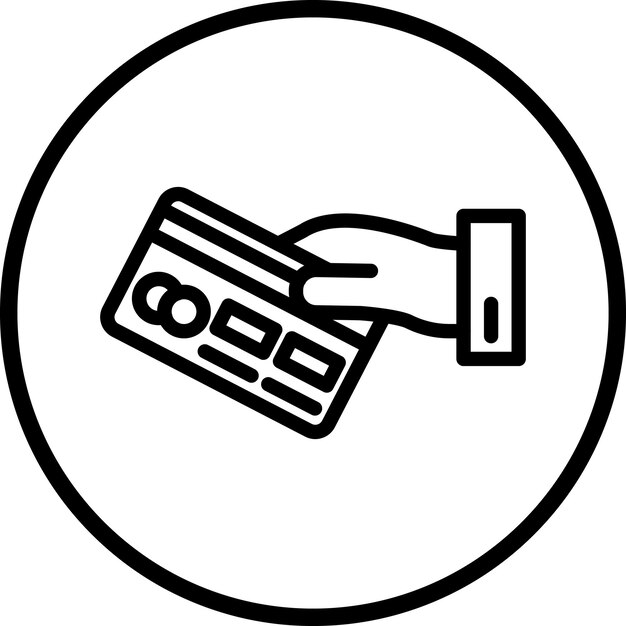 Estilo del icono de pago de la tarjeta de diseño vectorial